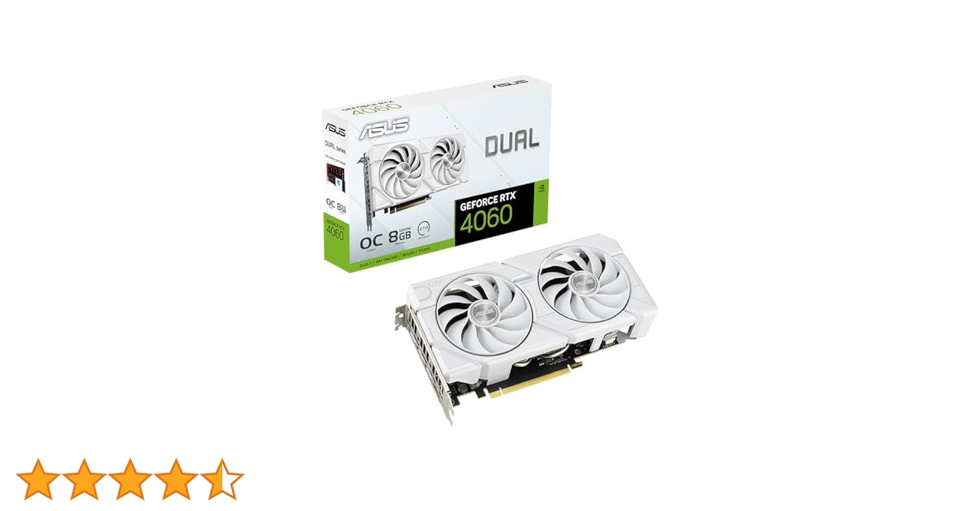 ASUS グラフィックボード ホワイト 2ファン Amazon | ASUS Dual GeForce RTX 4060 EVO White OC Edition 8GB